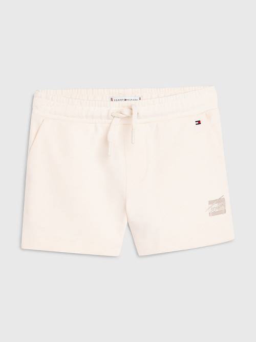 White Tommy Hilfiger Organic Cotton Sweat Girls\' Shorts | TH520KPE