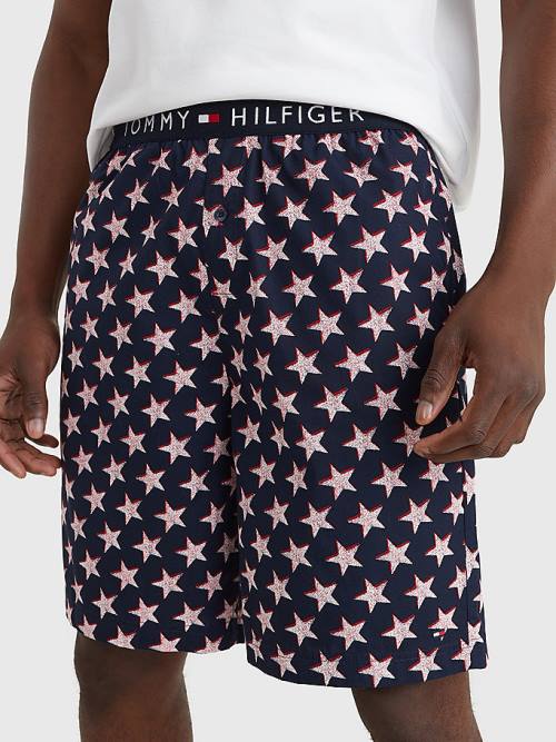 White Tommy Hilfiger Original Short Print Set Men's Pyjamas | TH984HBM