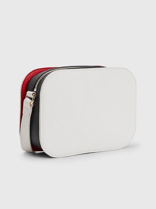 White Tommy Hilfiger Pebble Grain Signature Camera Women's Bags | TH362XDU