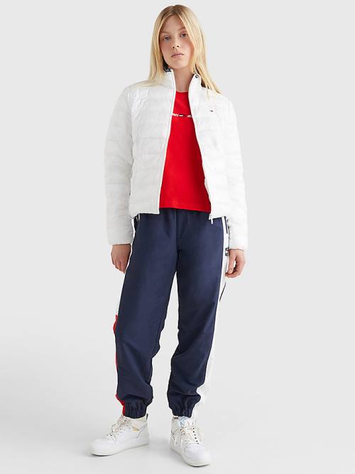 White Tommy Hilfiger Quilted Zip-Thru Women's Jackets | TH395MDF