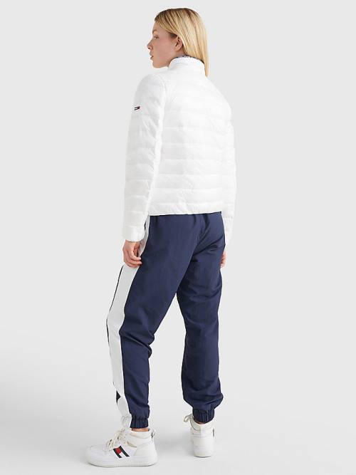 White Tommy Hilfiger Quilted Zip-Thru Women's Jackets | TH395MDF