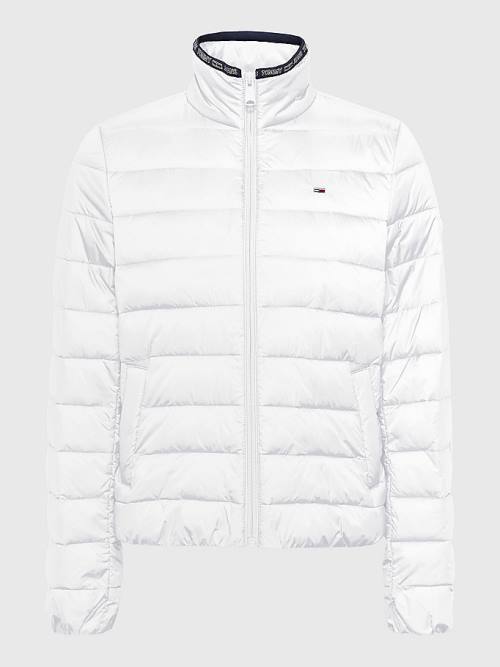 White Tommy Hilfiger Quilted Zip-Thru Women's Jackets | TH395MDF