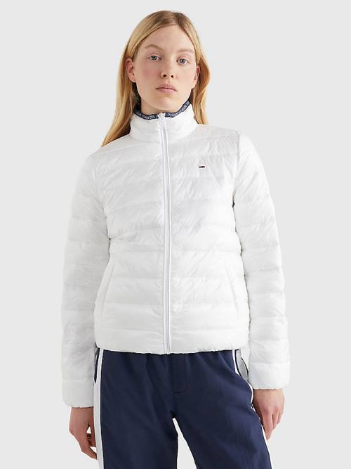 White Tommy Hilfiger Quilted Zip-Thru Women\'s Jackets | TH395MDF