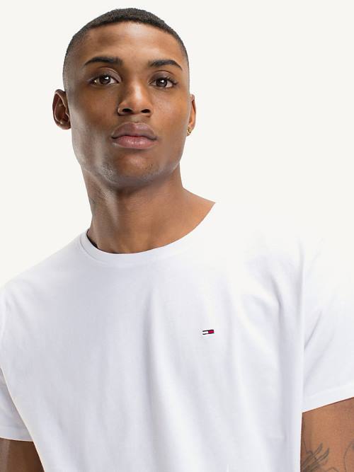 White Tommy Hilfiger Regular Fit Crew Men's T Shirts | TH079IQT