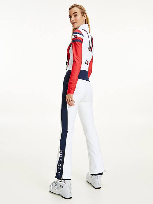 White Tommy Hilfiger Rossignol Ski Dungarees Women's Dress | TH561YTI