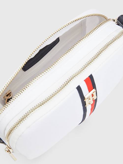 White Tommy Hilfiger Signature Crossover Women's Bags | TH436GOJ