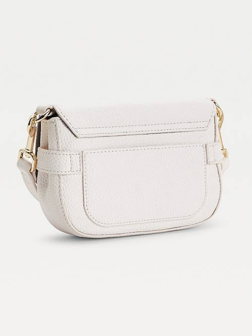 White Tommy Hilfiger Small Monogram Crossover Women's Bags | TH759ZNF