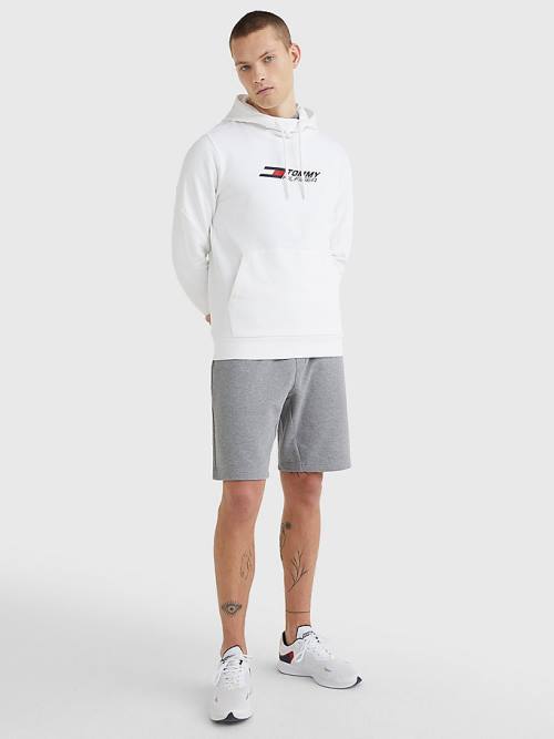 White Tommy Hilfiger Sport Essential TH Cool Men's Hoodie | TH278AZC