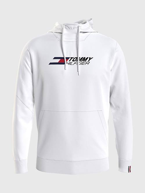 White Tommy Hilfiger Sport Essential TH Cool Men's Hoodie | TH278AZC