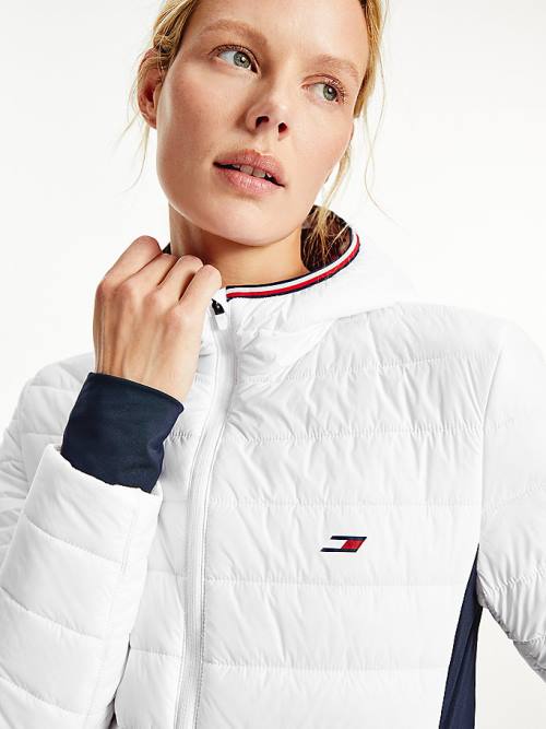 White Tommy Hilfiger Sport Filled Slim Fit Women's Jackets | TH154FWX