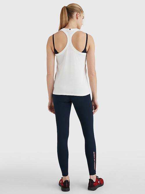 White Tommy Hilfiger Sport Organic Cotton Tank Top Women's T Shirts | TH275SPD