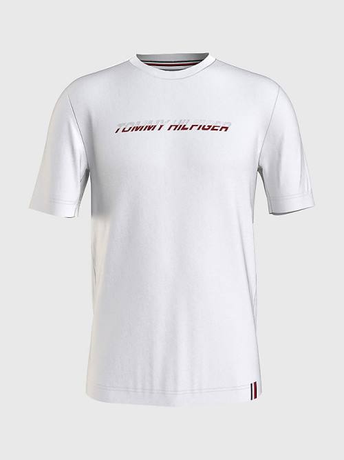 White Tommy Hilfiger Sport TH Cool Graphic Men\'s T Shirts | TH237RKE