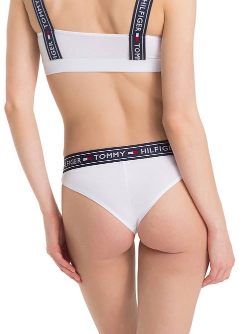 White Tommy Hilfiger Stretch Cotton Brazilian Briefs Women's Underwear | TH271GNH