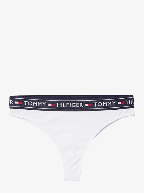 White Tommy Hilfiger Stretch Cotton Brazilian Briefs Women's Underwear | TH271GNH