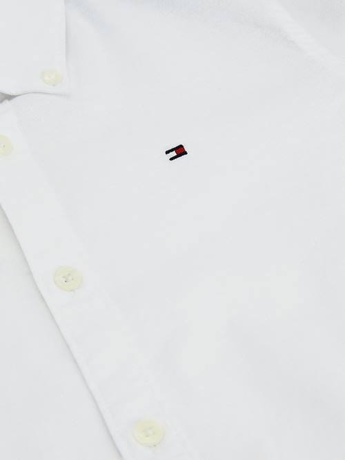 White Tommy Hilfiger Stretch Cotton Poplin Boys' Shirts | TH972CUZ