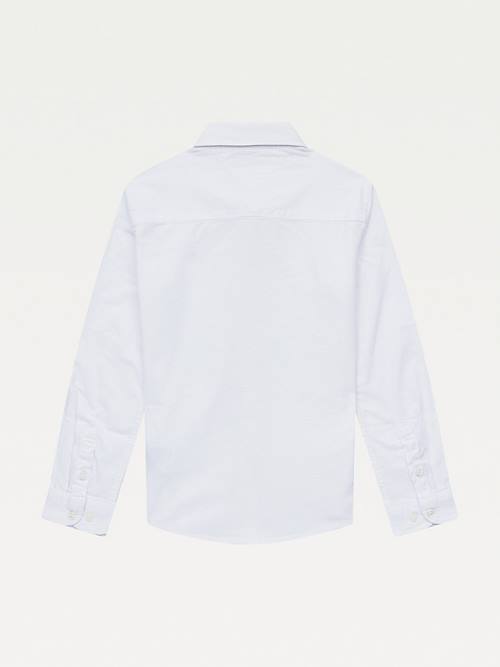 White Tommy Hilfiger Stretch Oxford Cotton Boys' Shirts | TH529WST