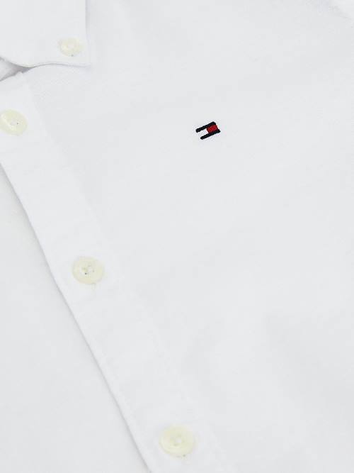 White Tommy Hilfiger Stretch Oxford Cotton Boys' Shirts | TH529WST