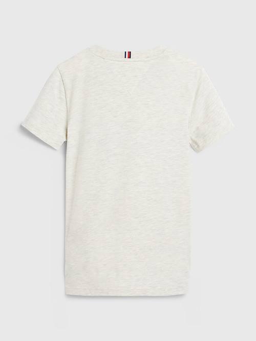 White Tommy Hilfiger Stripe Logo Boys' T Shirts | TH395YVL