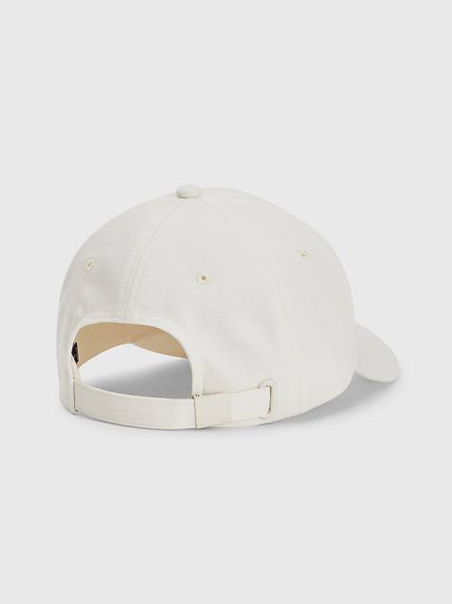 White Tommy Hilfiger TH Established Baseball Cap Men's Hats | TH465LBI