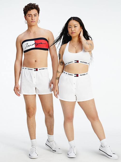 White Tommy Hilfiger TOMMYXINDYA Boxer Shorts Women\'s Underwear | TH103SRF