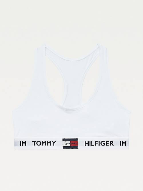 White Tommy Hilfiger TOMMYXINDYA Bralette Women's Underwear | TH891SQI