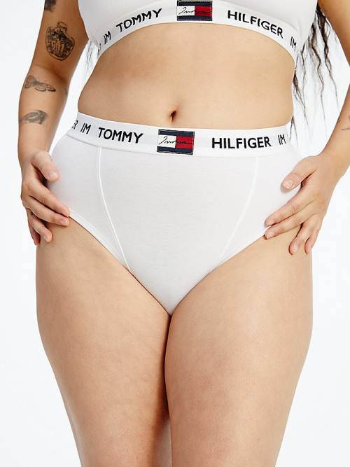 White Tommy Hilfiger TOMMYXINDYA High-Waist Briefs Women's Underwear | TH208FPB