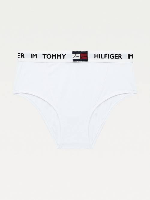 White Tommy Hilfiger TOMMYXINDYA High-Waist Briefs Women's Underwear | TH208FPB