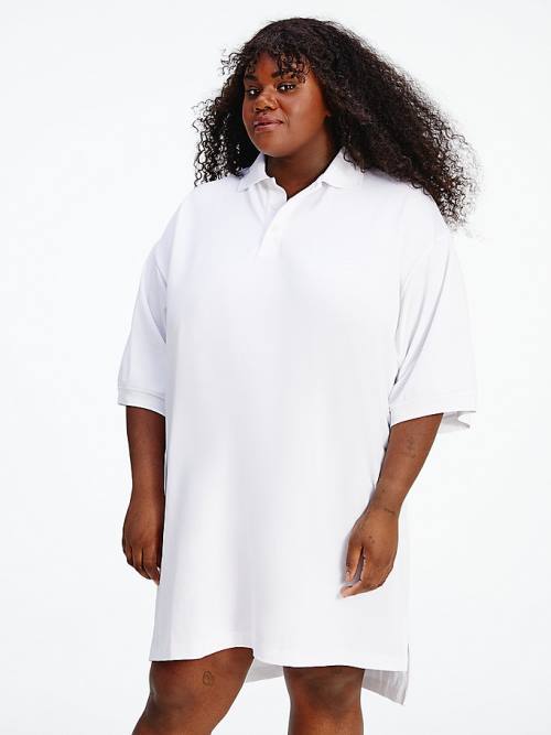 White Tommy Hilfiger TOMMYXINDYA Polo Women's Dress | TH087IWN