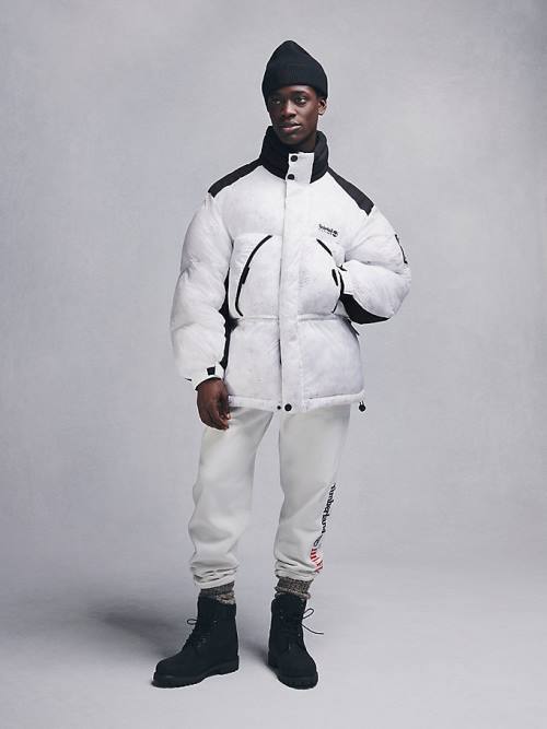 White Tommy Hilfiger TOMMYXTIMBERLAND Dual Gender Transparent Puffer Men's Jackets | TH271AWD