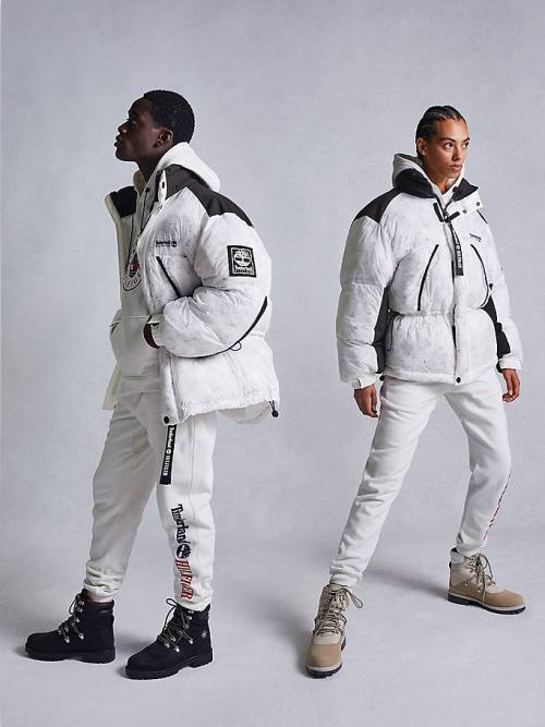 White Tommy Hilfiger TOMMYXTIMBERLAND Dual Gender Transparent Puffer Men\'s Jackets | TH271AWD