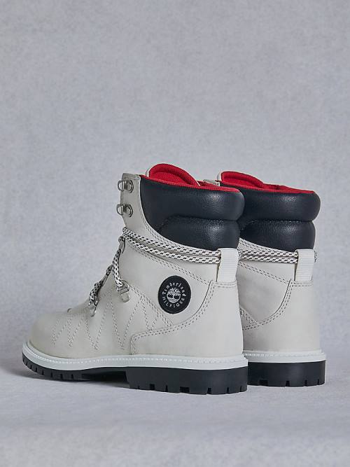 White Tommy Hilfiger TOMMYXTIMBERLAND Waterproof Cleated Hiking Women's Boots | TH435QRX