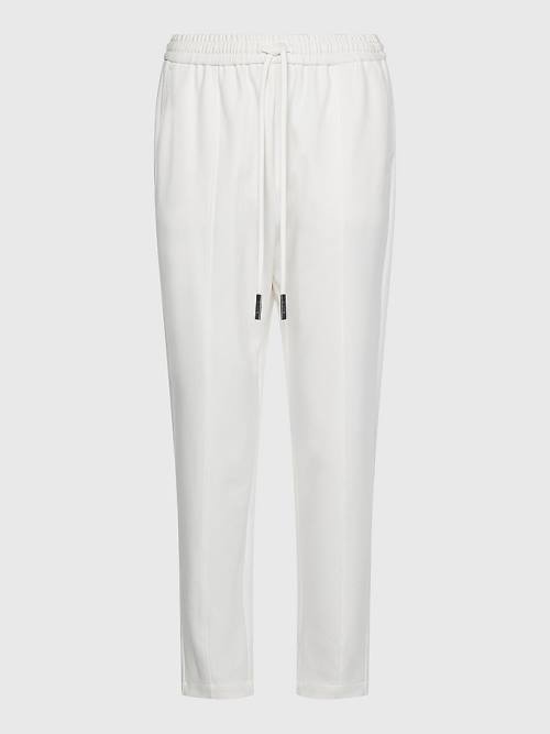 White Tommy Hilfiger Tapered Joggers Women\'s Pants | TH607AZP