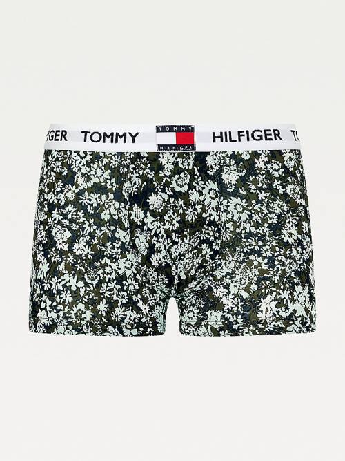 White Tommy Hilfiger Tommy 85 Stretch Cotton Logo Trunks Men's Underwear | TH720YOB