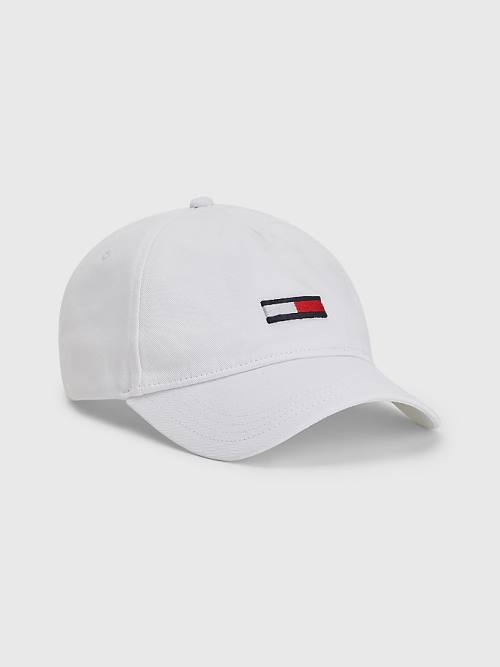 White Tommy Hilfiger Tommy Jeans Cap Men\'s Hats | TH094ZEX