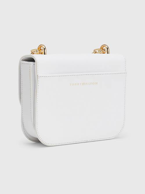 White Tommy Hilfiger Turn Lock Mini Crossover Women's Bags | TH361XZH