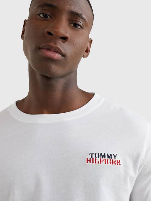 White Tommy Hilfiger Ultra Soft Long Sleeve Set Men's Pyjamas | TH820AVY