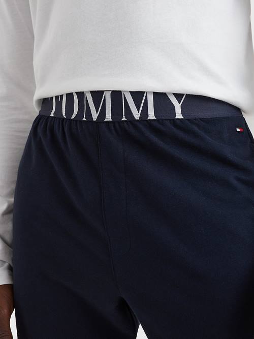 White Tommy Hilfiger Ultra Soft Long Sleeve Set Men's Pyjamas | TH820AVY