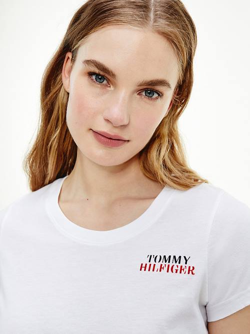 White Tommy Hilfiger Ultra Soft Lounge Women's T Shirts | TH072GVP