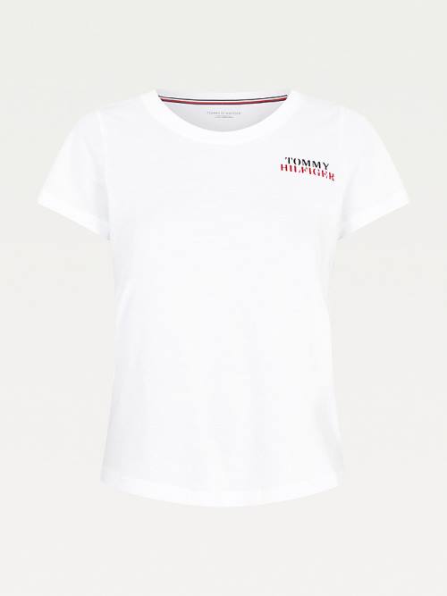 White Tommy Hilfiger Ultra Soft Lounge Women's T Shirts | TH072GVP