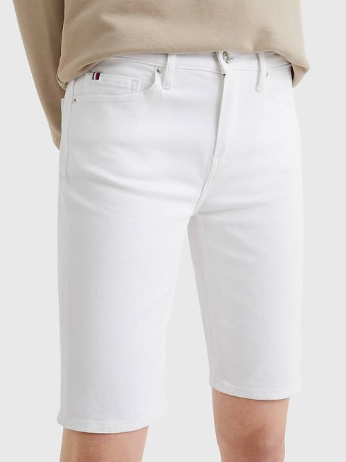 White Tommy Hilfiger Venice Slim White Denim Women\'s Shorts | TH791AZD