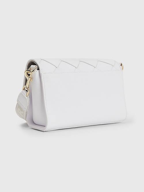 White Tommy Hilfiger Woven Crossover Women's Bags | TH293FML