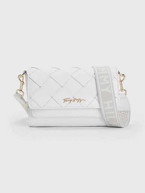 White Tommy Hilfiger Woven Crossover Women\'s Bags | TH293FML