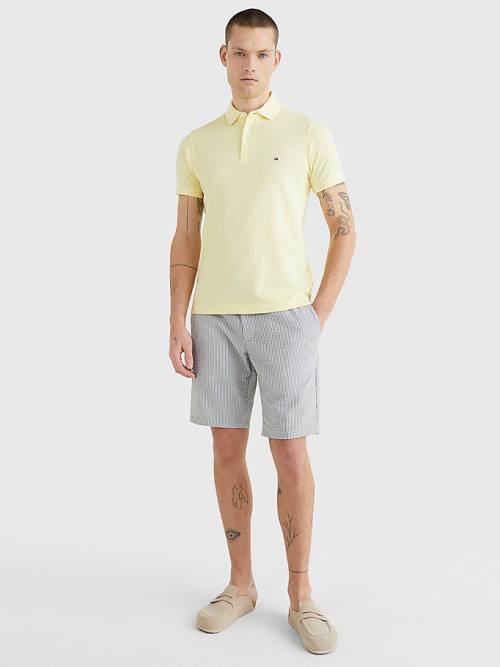 Yellow Tommy Hilfiger 1985 Essential Slim Fit Men's Polo Shirts | TH879IKQ