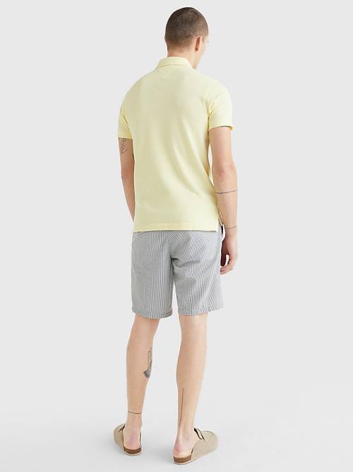 Yellow Tommy Hilfiger 1985 Essential Slim Fit Men's Polo Shirts | TH879IKQ