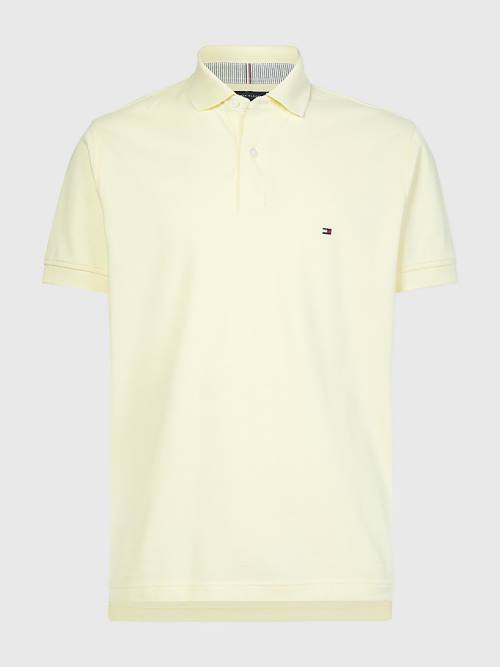 Yellow Tommy Hilfiger 1985 Essential TH Flex Men's Polo Shirts | TH295DJC