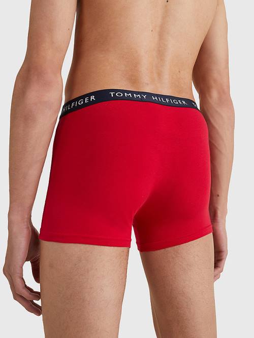 Yellow Tommy Hilfiger 3-Pack Logo Waistband Trunks Men's Underwear | TH085WEZ