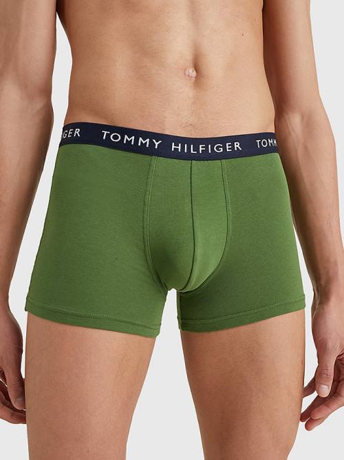 Yellow Tommy Hilfiger 3-Pack Logo Waistband Trunks Men's Underwear | TH085WEZ