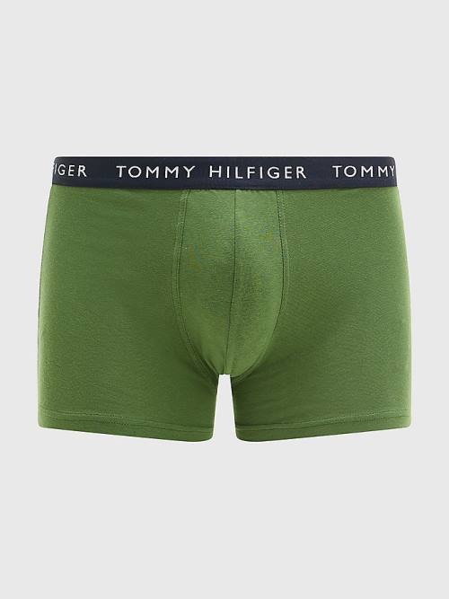 Yellow Tommy Hilfiger 3-Pack Logo Waistband Trunks Men\'s Underwear | TH085WEZ