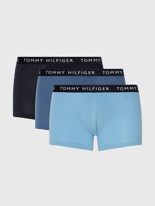 Yellow Tommy Hilfiger 3-Pack Logo Waistband Trunks Men\'s Underwear | TH438ASH