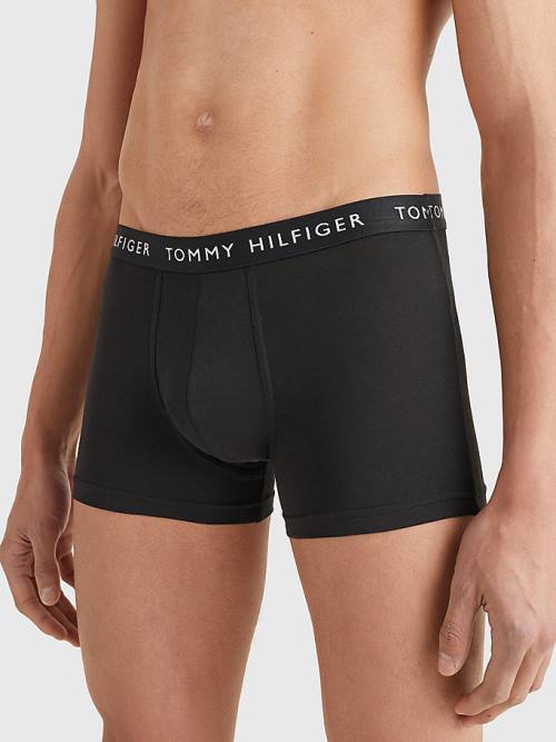 Yellow Tommy Hilfiger 3-Pack Logo Waistband Trunks Men's Underwear | TH753XHF